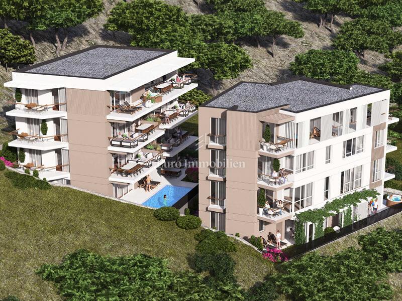 Tučepi, Appartamenti in una nuova costruzione vicino al mare