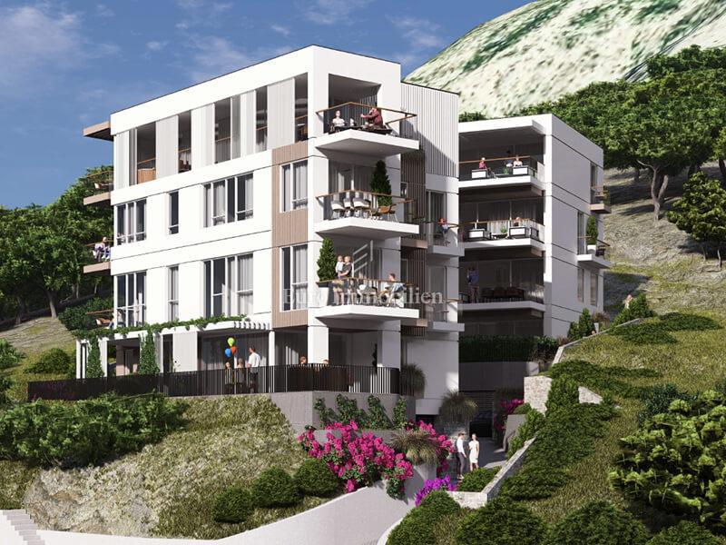 Tučepi, Appartamenti in una nuova costruzione vicino al mare