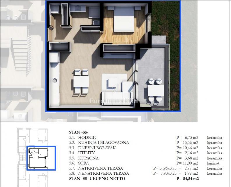 Istria - appartamento in un nuovo edificio nel centro della città