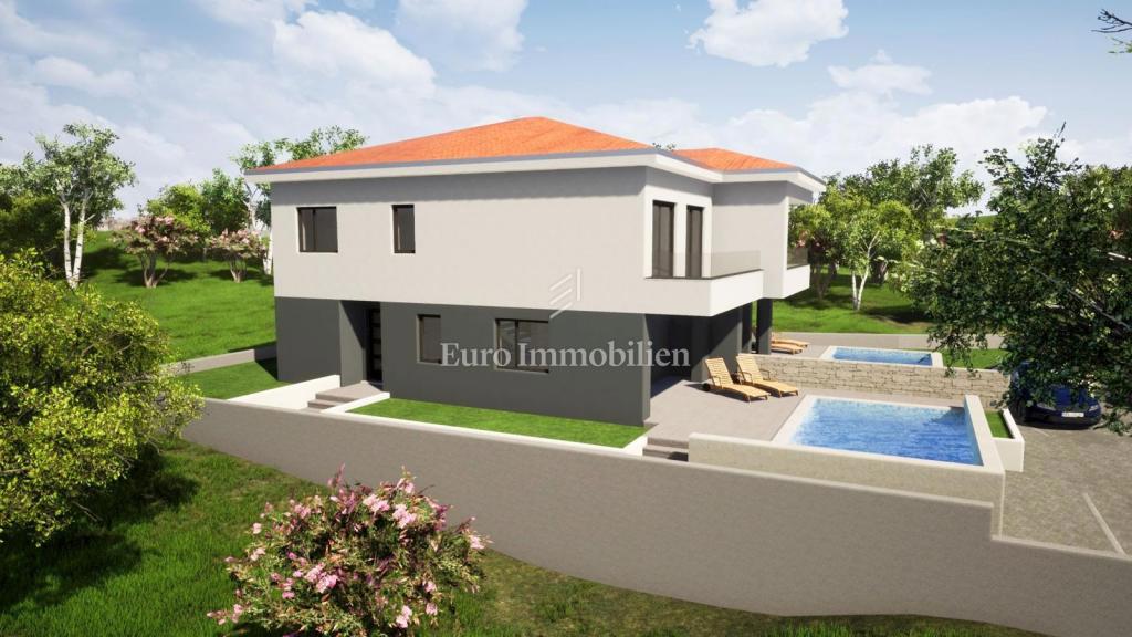 Nuova costruzione con piscina e giardino