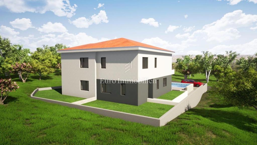 Nuova costruzione con piscina e giardino