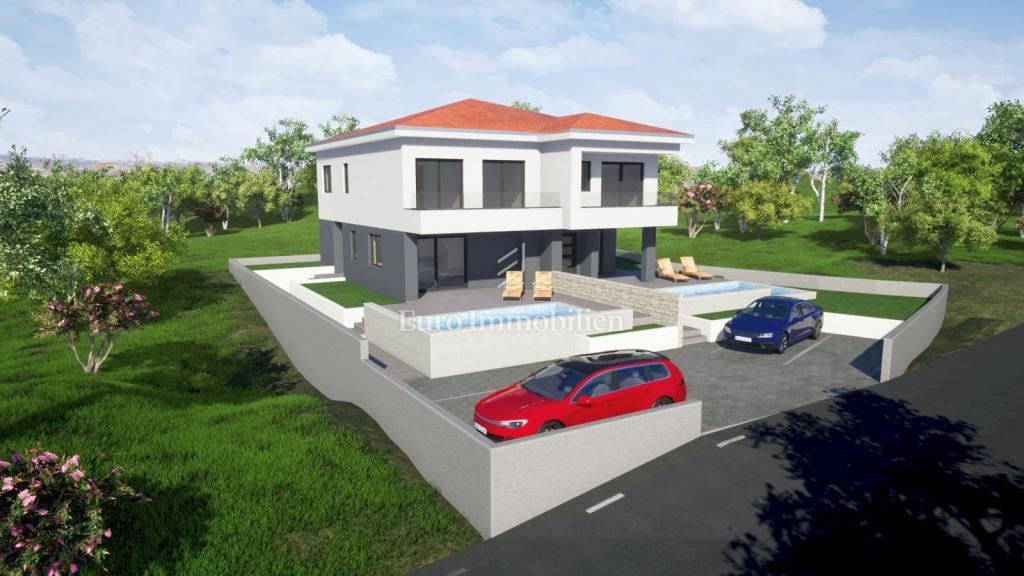 Nuova costruzione con piscina e giardino