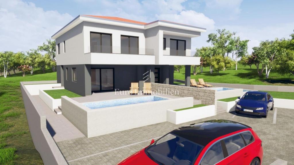 Nuova costruzione con piscina e giardino