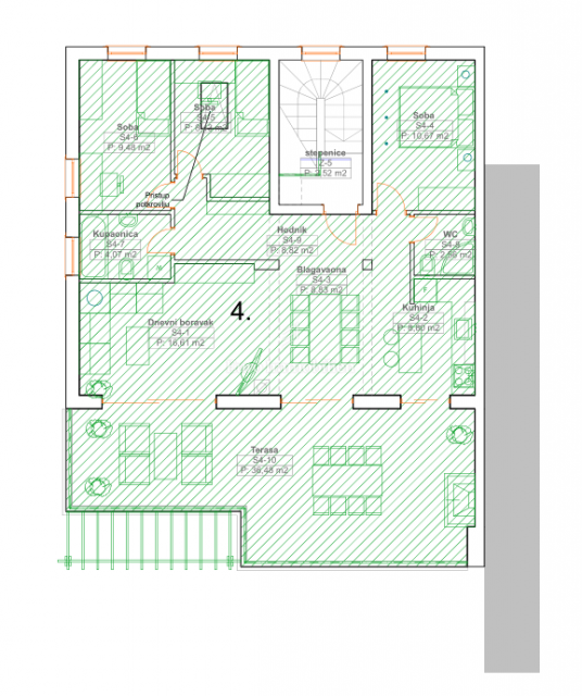 Turnić - Lussuoso appartamento con terrazza e vista mare