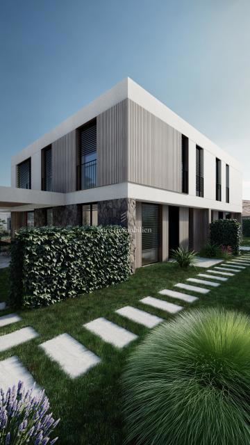 Krk - terreno con progetto per una casa bifamiliare