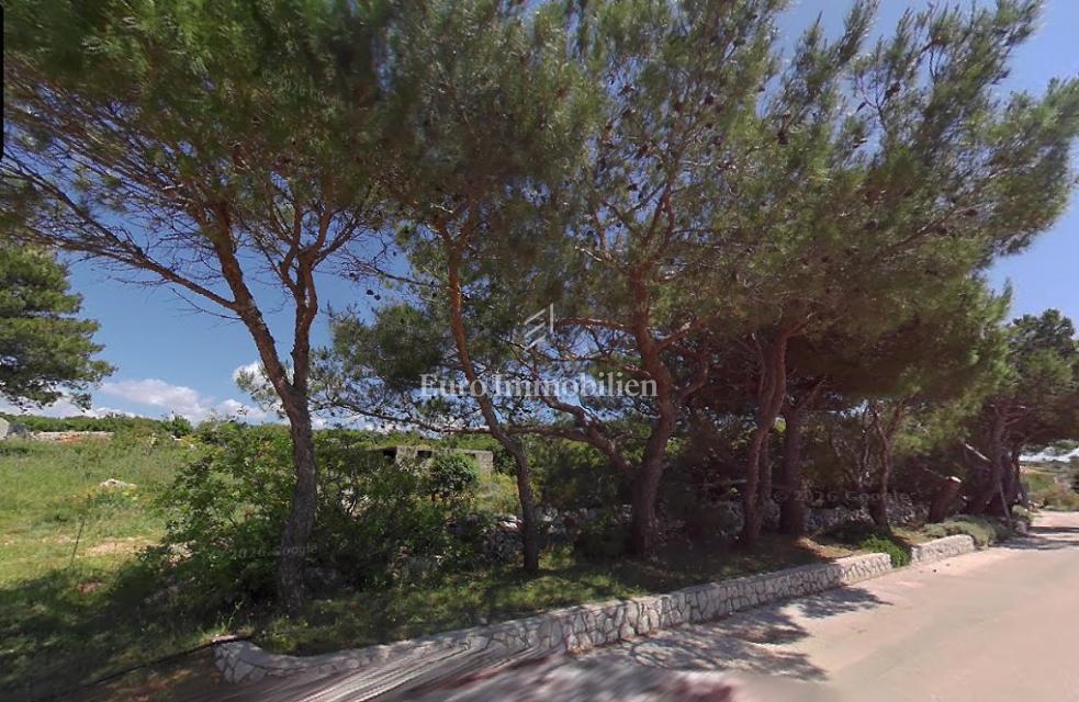 Isola di Pag - terreno edificabile adiacente alla strada