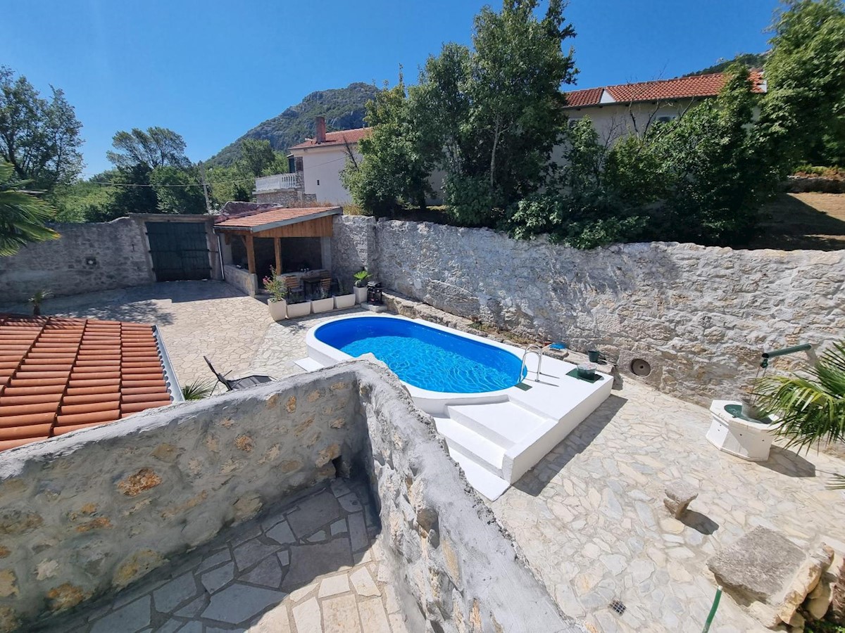 Two stone houses with a swimming pool, Tribalj