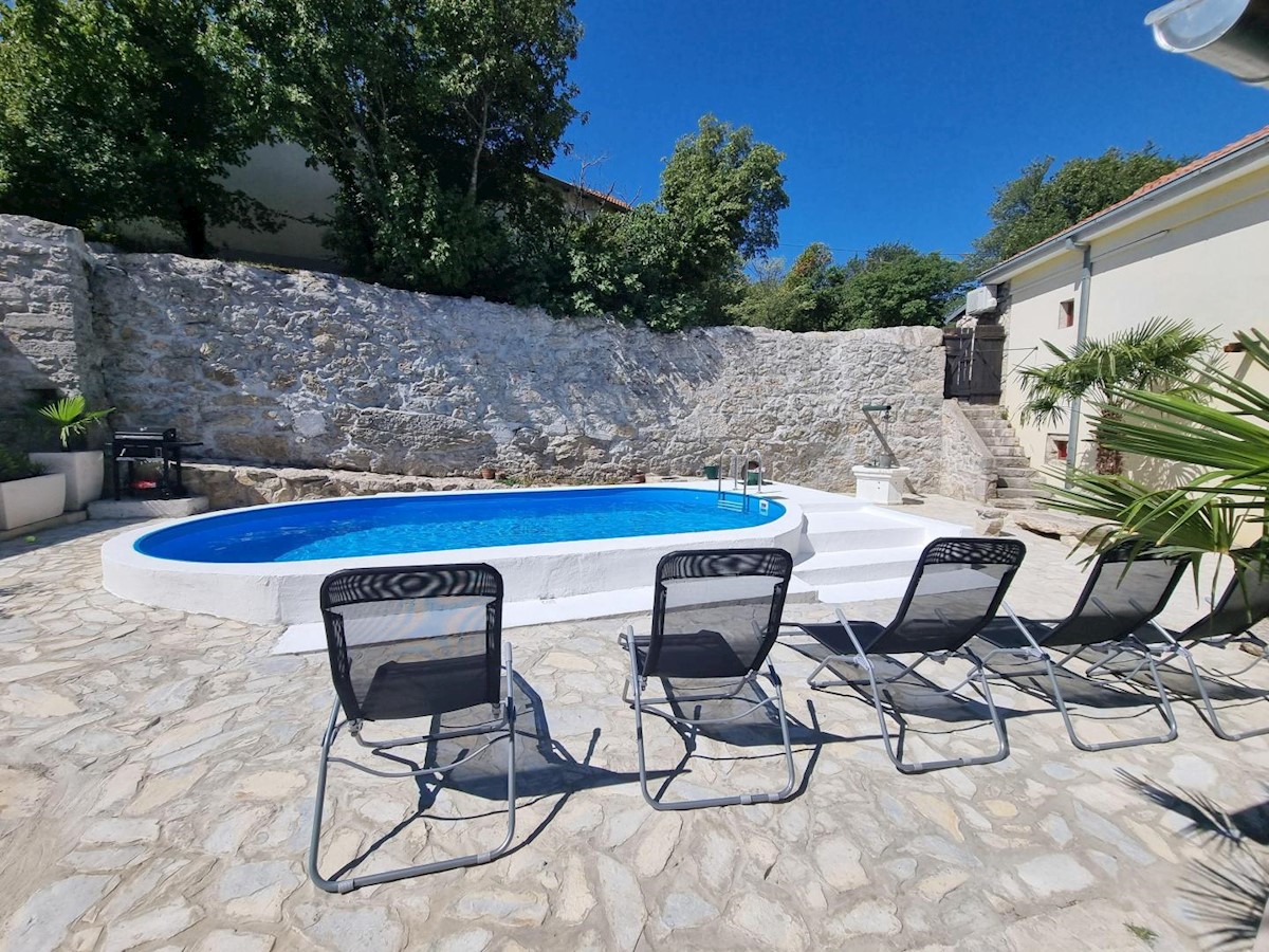 Two stone houses with a swimming pool, Tribalj