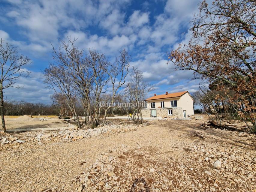 House with a pool under renovation, island of Krk