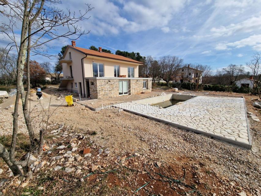 House with a pool under renovation, island of Krk