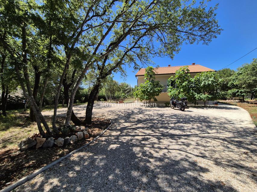 House with a pool under renovation, island of Krk
