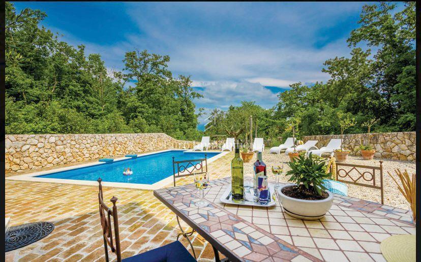 Renovated stone house with a pool