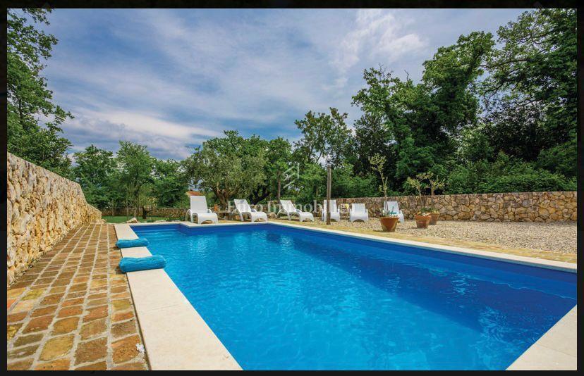 Renovated stone house with a pool