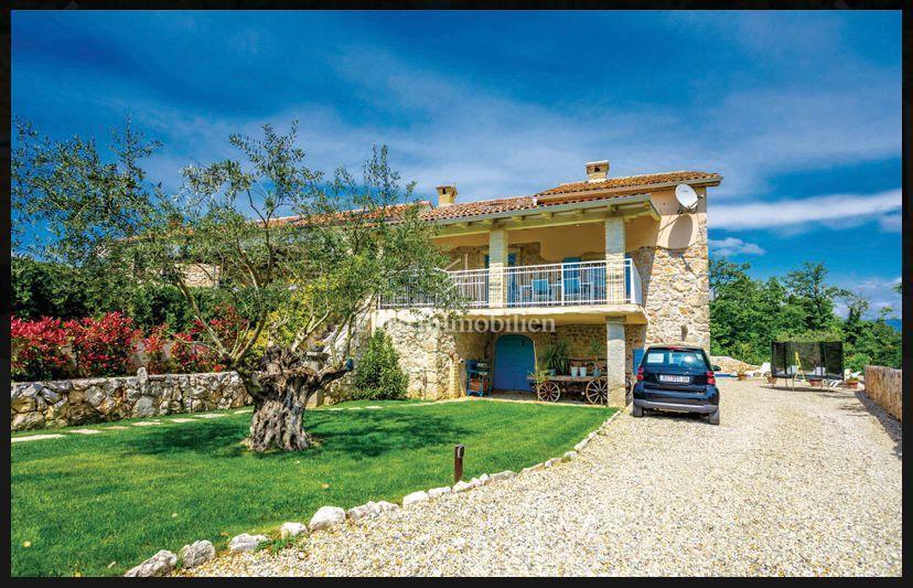 Renovated stone house with a pool