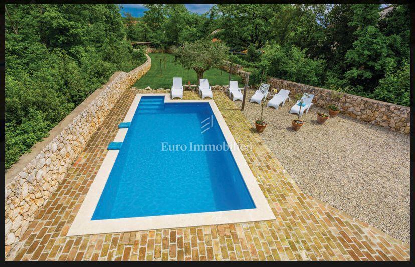 Renovated stone house with a pool