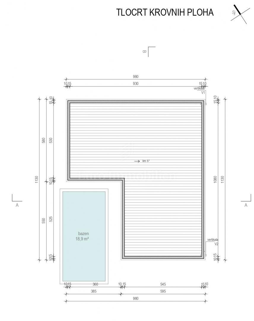 Casa con piscina vicino al mare, nuova costruzione Vir