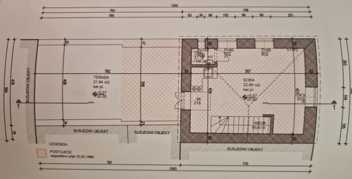 Pirovac - casa con appartamento i spazio commerciale