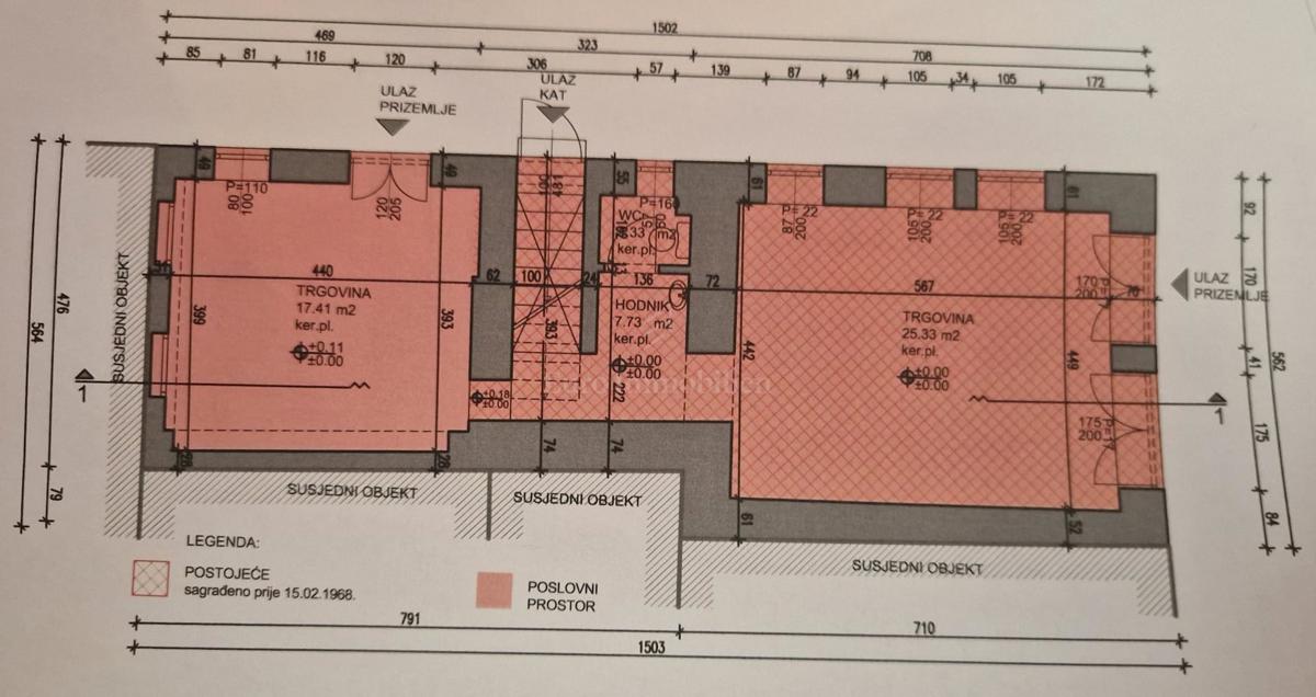 Pirovac - casa con appartamento i spazio commerciale