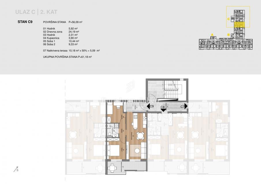 Appartamento al secondo piano- nuovo edificio Albona