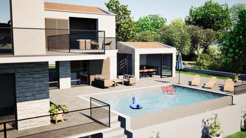 Nuova villa con piscina e garage