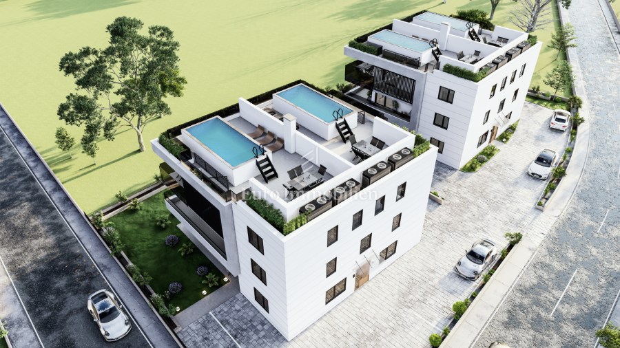 Modern apartment with garden, new building