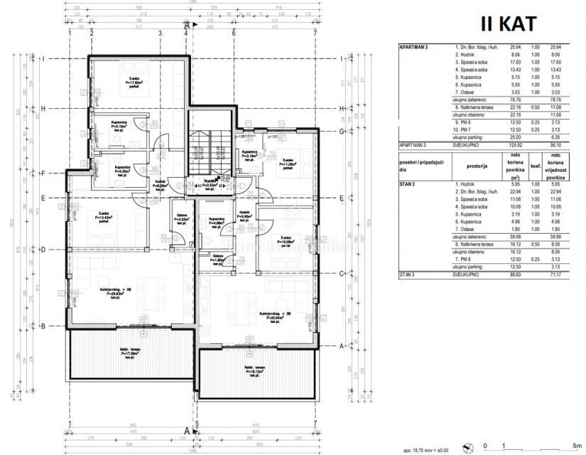 Novalja - appartamento al 1° piano, nuovo edificio con vista