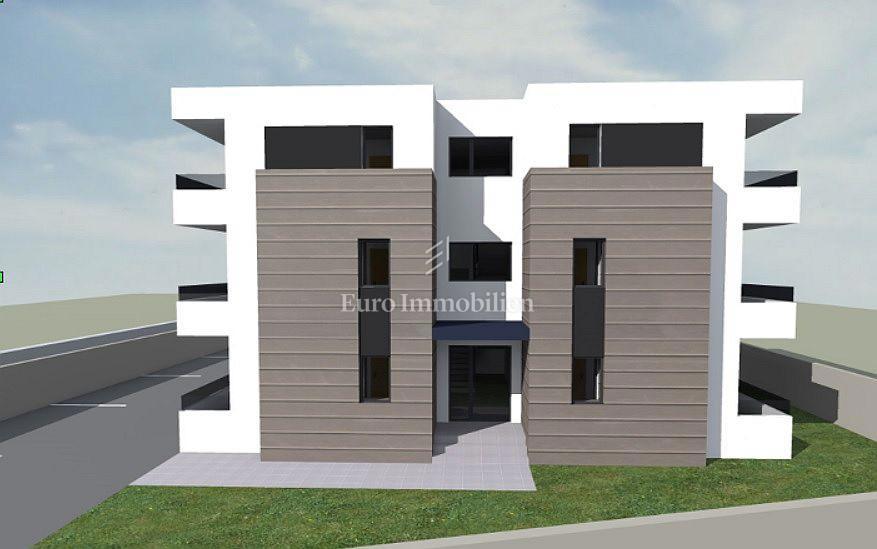 Novalja - appartamento in un nuovo edificio con due terrazze