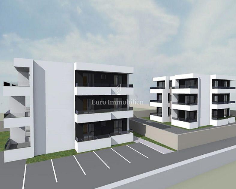 Novalja - appartamento in un nuovo edificio con due terrazze