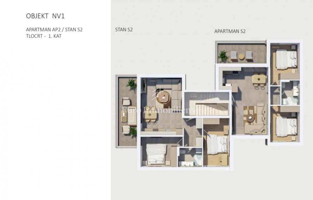 Novalja - nuovo edificio vicino al mare, 1° piano