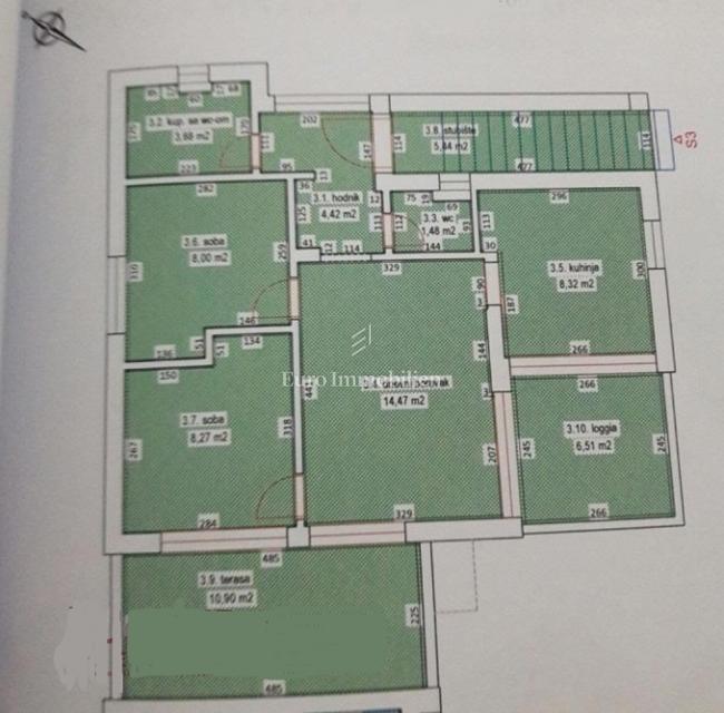 Novalja - appartamento con 2 terrazze, cortile con jacuzzi