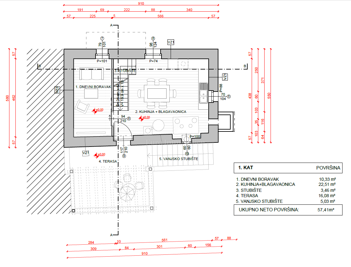 Casa in pietra da ristrutturare con vista mare sull'isola di Krk