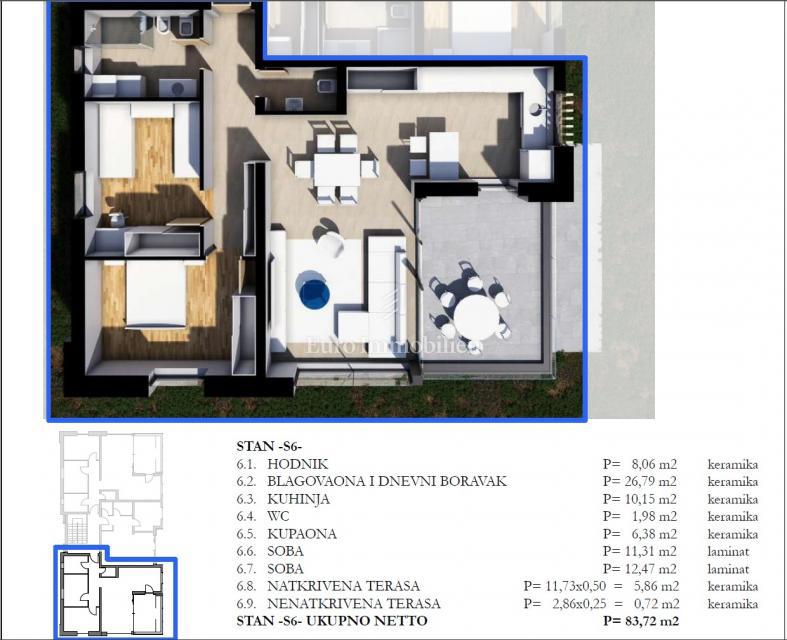 Appartamento in un nuovo edificio nel centro di Labin