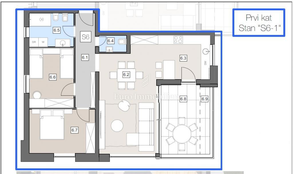 Appartamento in un nuovo edificio nel centro di Labin