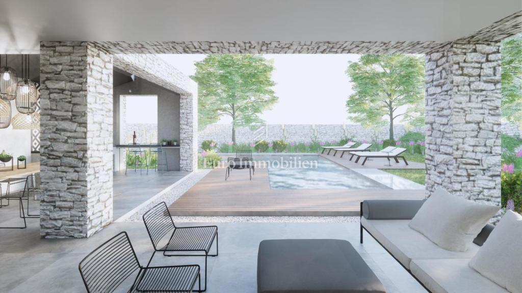 Villa con piscina e vista mare - citta di Krk