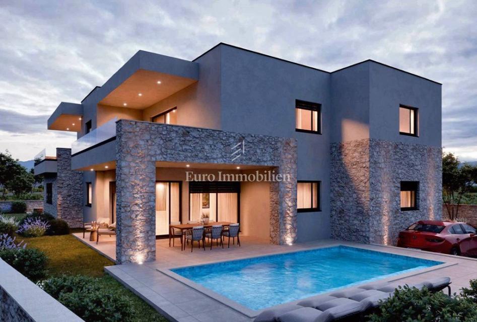 Betina, Tisno - appartamento nuovo con piscina vicino al mare