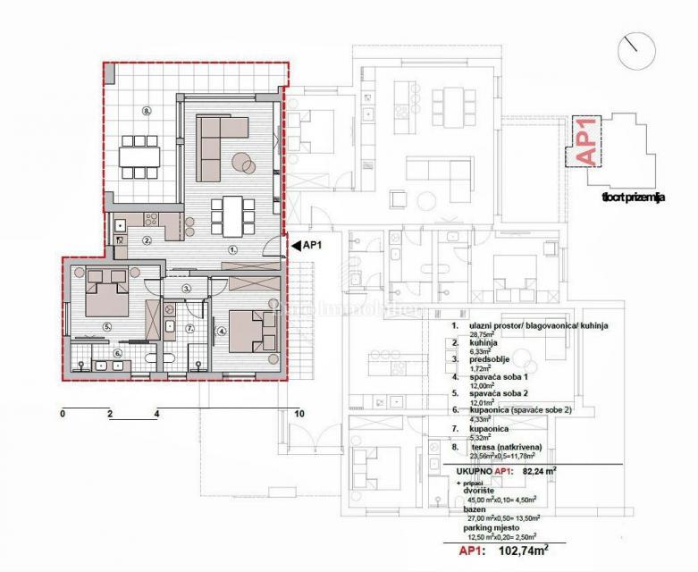 Betina, Tisno - appartamento nuovo con piscina vicino al mare