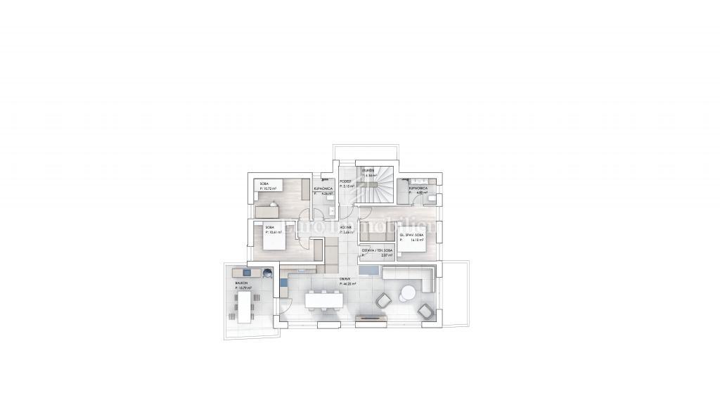 Krk - terreno con progetto per 3 appartamenti