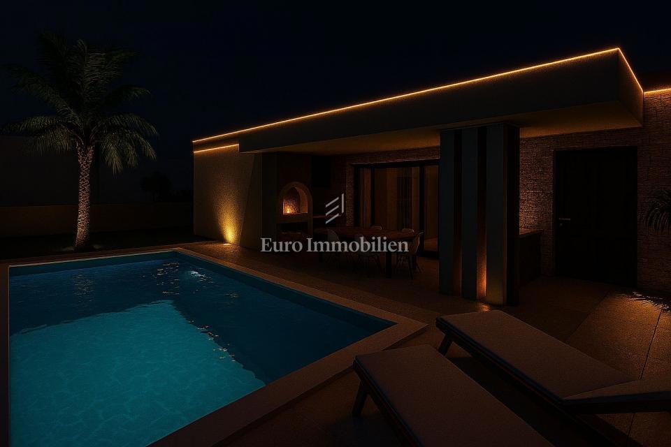 Istria, Tinjan - terreno edificabile con progetto di casa