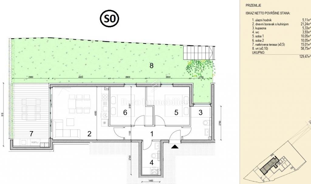 Novalja - nuovo appartamento con giardino vicino al mare