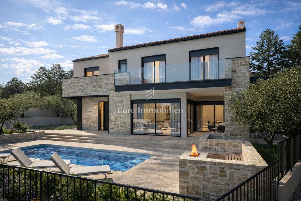 Šilo - villa con piscina e vista mare