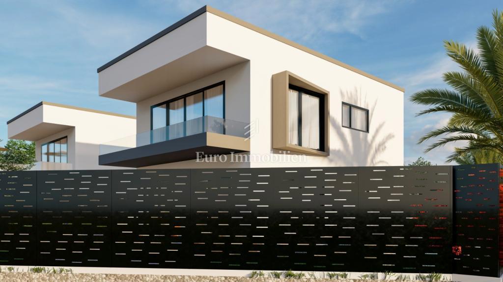 Villa con piscina e vista mare sull'isola di Krk