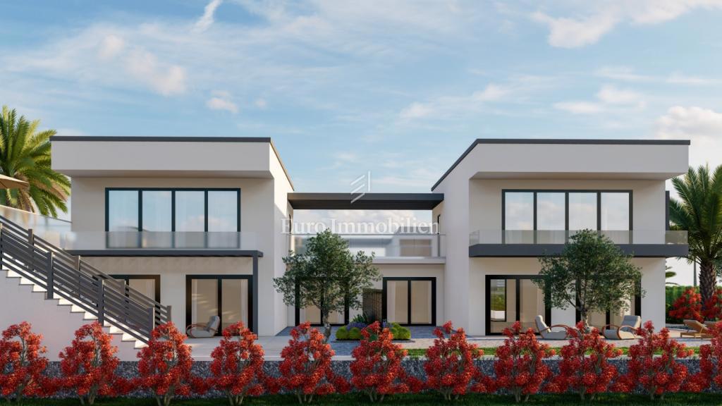 Villa con piscina e vista mare sull'isola di Krk