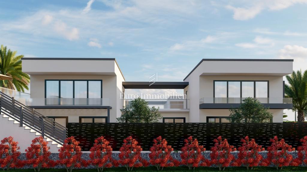 Villa con piscina e vista mare sull'isola di Krk