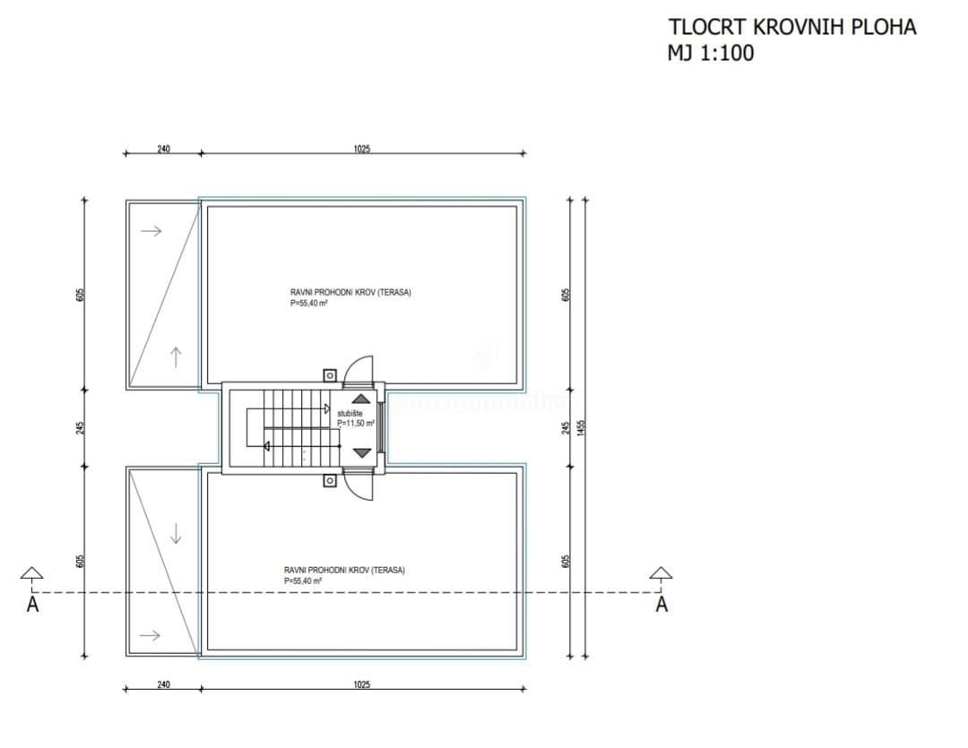 Two-bedroom apartment in a new building, Pakoštane
