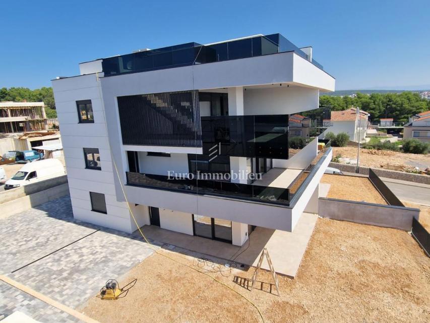 Luxury apartment under construction with pool and terrace, city of Krk