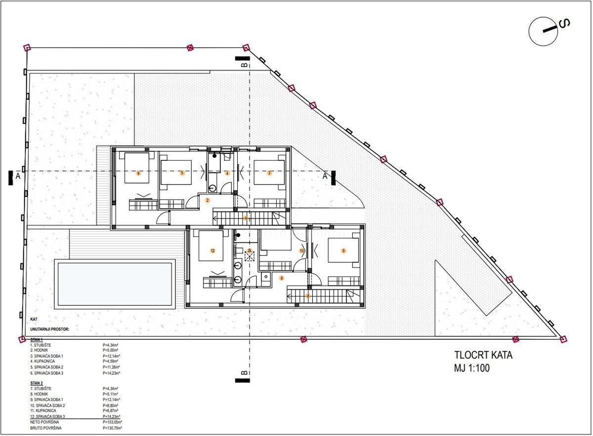 Appartamento con piscina, nuova costruzione Pirovac