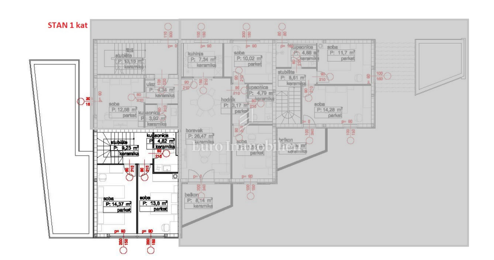 Ampio appartamento duplex in nuova costruzione, Povile