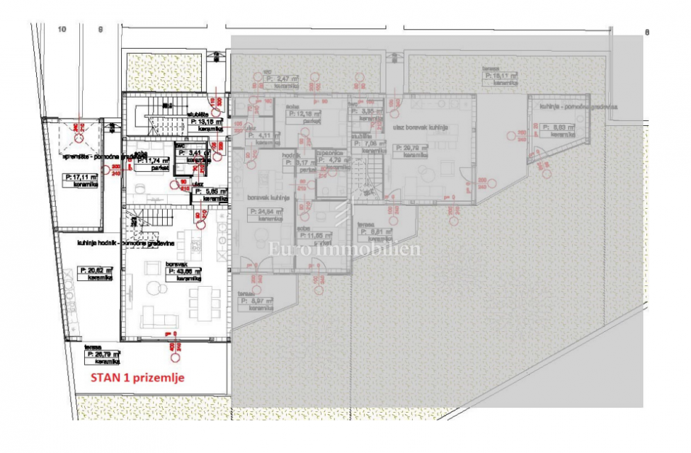 Ampio appartamento duplex in nuova costruzione, Povile