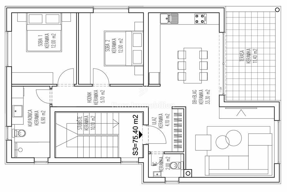 Attico esclusivo (penthouse) con vista mare - isola di Pag