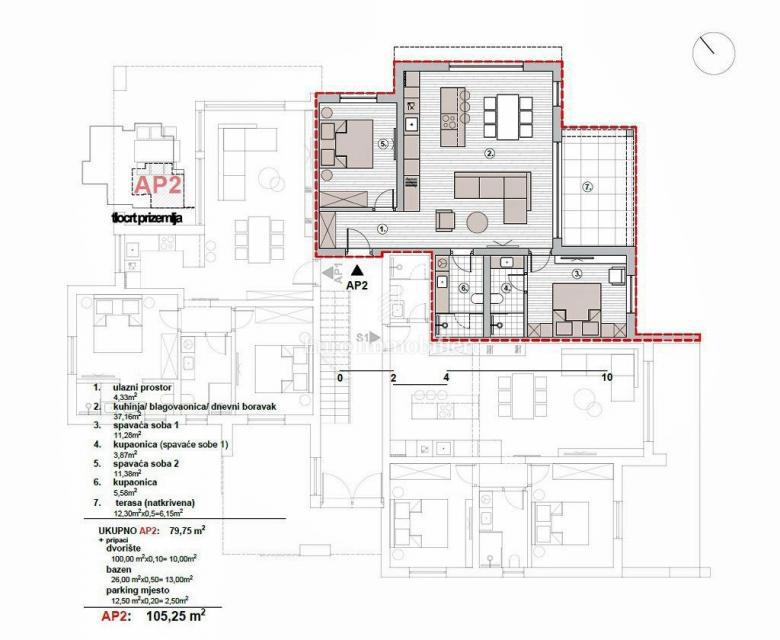 Betina - nuovo appartamento con giardino e piscina vicino al mare